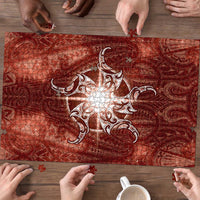 New Zealand Matariki Pohutukawa Puzzle Maori Moko Red Galaxy LT05 - Polynesian Pride