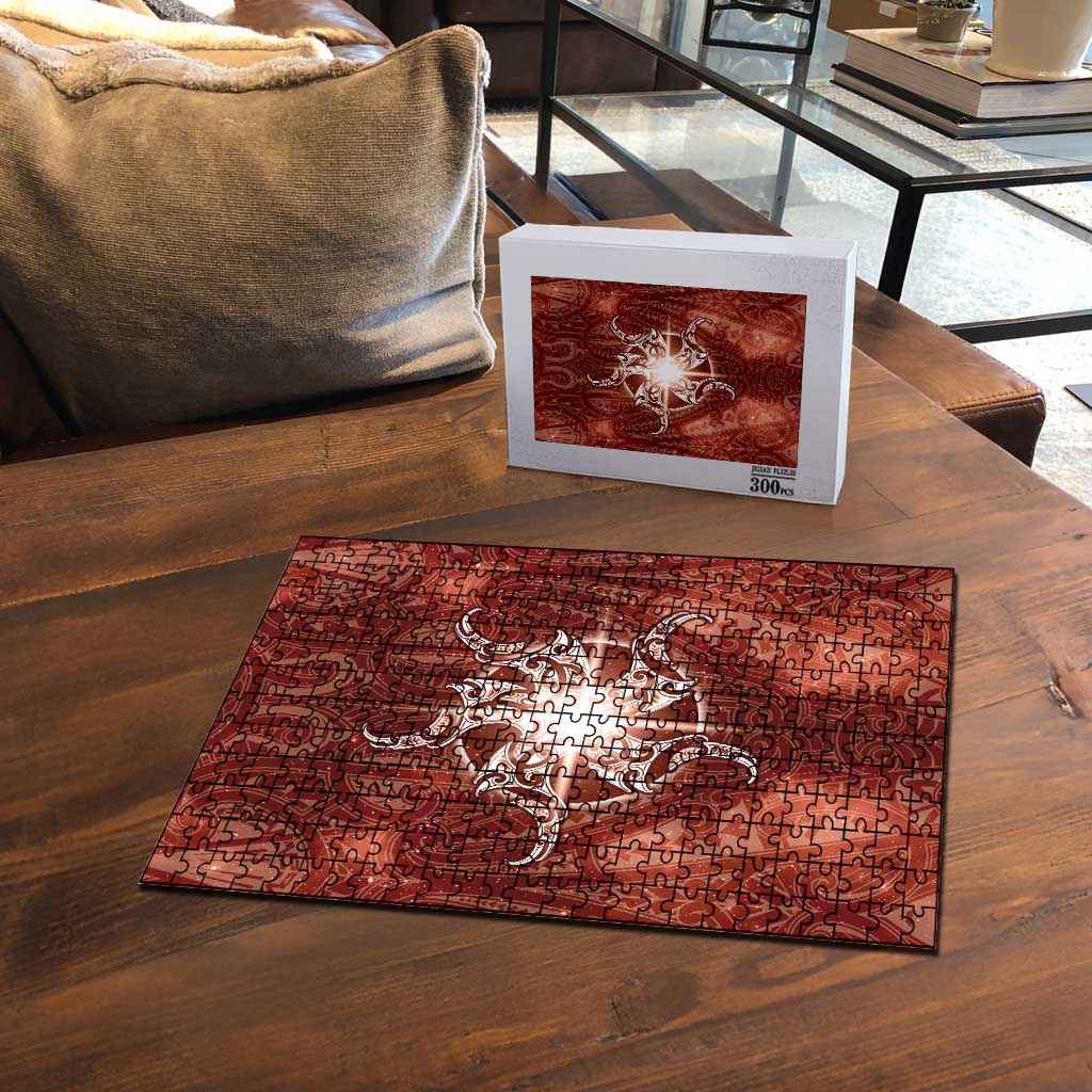 New Zealand Matariki Pohutukawa Puzzle Maori Moko Red Galaxy LT05 - Polynesian Pride
