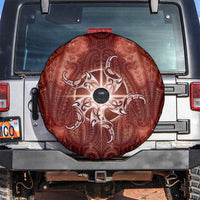 New Zealand Matariki Pohutukawa Spare Tire Cover Maori Moko Red Galaxy LT05 Red - Polynesian Pride