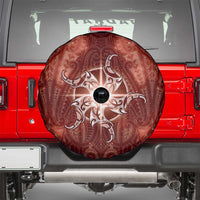 New Zealand Matariki Pohutukawa Spare Tire Cover Maori Moko Red Galaxy LT05 - Polynesian Pride