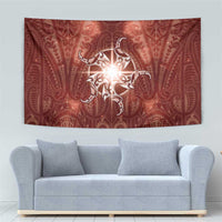 New Zealand Matariki Pohutukawa Tapestry Maori Moko Red Galaxy