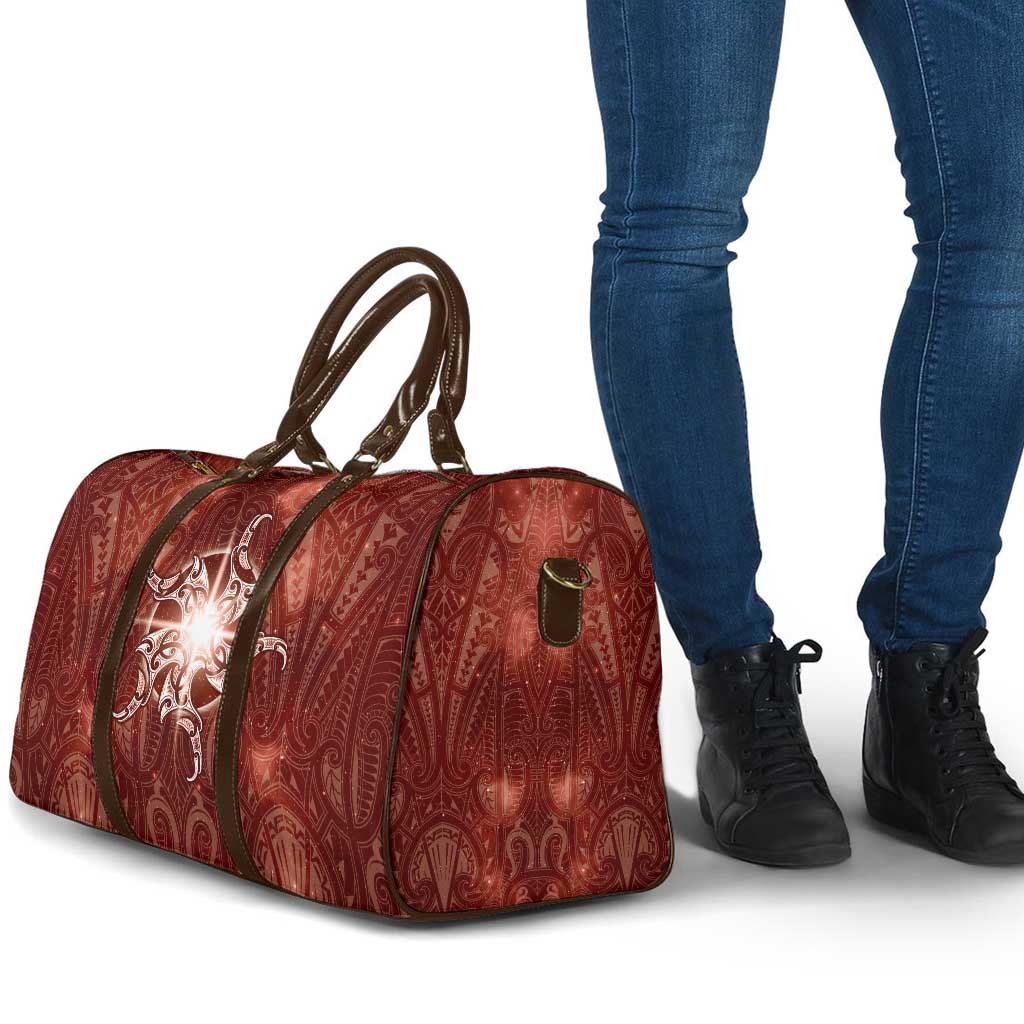 New Zealand Matariki Pohutukawa Travel Bag Maori Moko Red Galaxy LT05 - Polynesian Pride