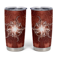 New Zealand Matariki Pohutukawa Tumbler Cup Maori Moko Red Galaxy LT05 Red - Polynesian Pride