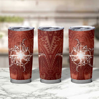 New Zealand Matariki Pohutukawa Tumbler Cup Maori Moko Red Galaxy LT05 - Polynesian Pride