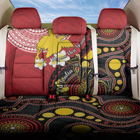 Papua New Guinea And Australia Aboriginal Back Car Seat Cover Bird Of Paradise And Kangaroo Together LT05 One Size Red - Polynesian Pride