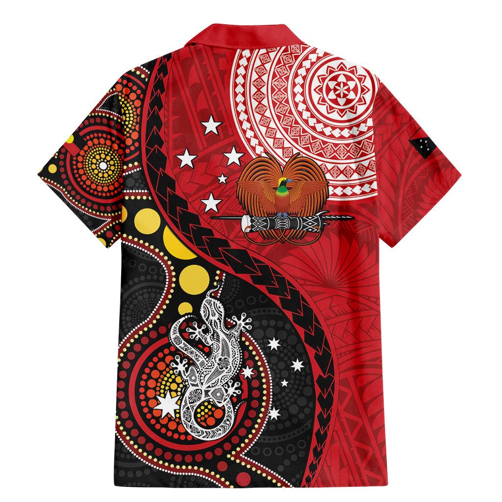 Papua New Guinea And Australia Aboriginal Family Matching Mermaid Dress and Hawaiian Shirt Bird Of Paradise And Kangaroo Together LT05 - Polynesian Pride
