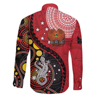 Papua New Guinea And Australia Aboriginal Family Matching Puletasi and Hawaiian Shirt Bird Of Paradise And Kangaroo Together LT05 - Polynesian Pride