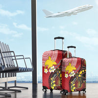 Papua New Guinea And Australia Aboriginal Luggage Cover Bird Of Paradise And Kangaroo Together LT05 - Polynesian Pride