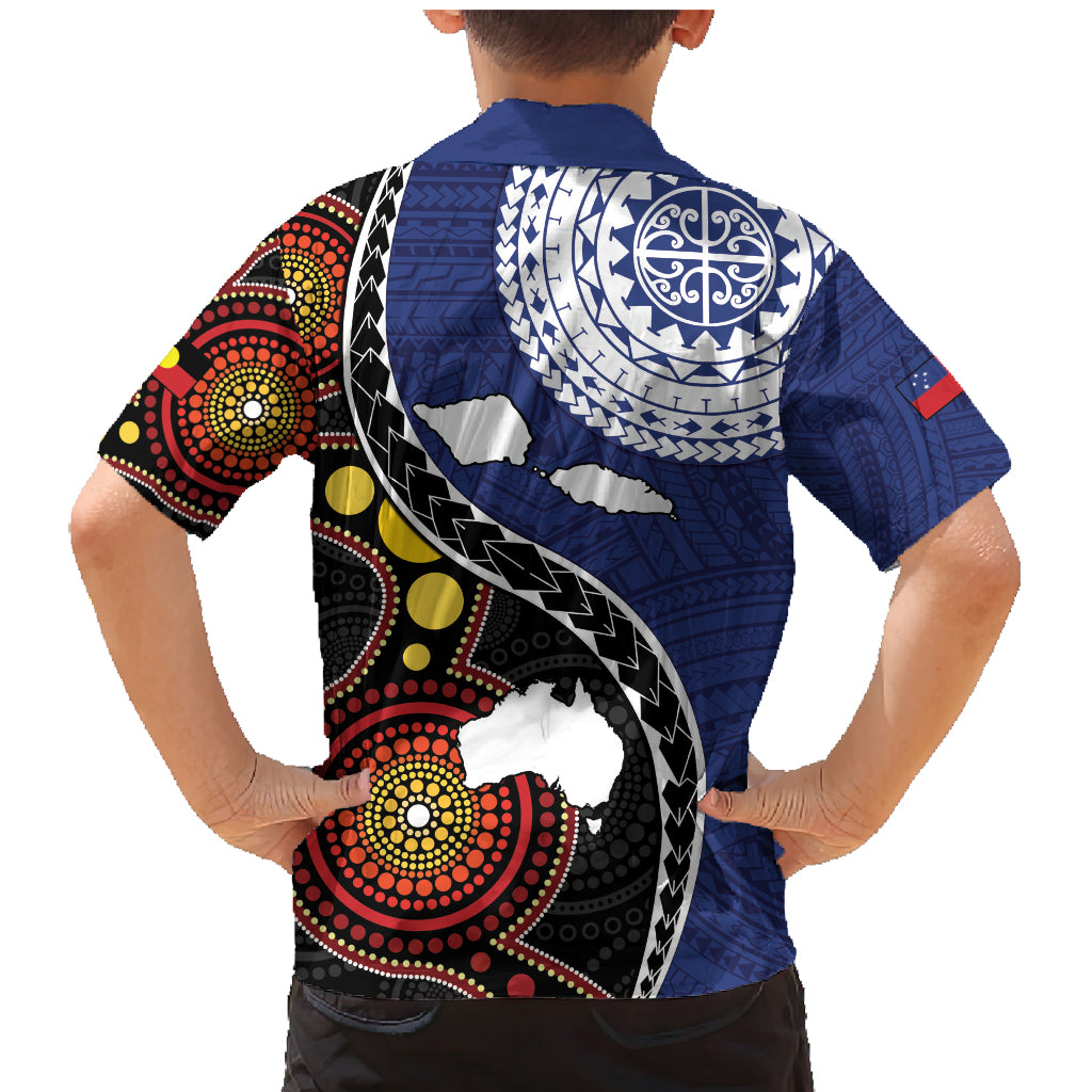Samoa And Australia Together Family Matching Mermaid Dress and Hawaiian Shirt Aboriginal Mix Polynesian LT05 - Polynesian Pride