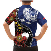 Samoa And Australia Together Family Matching Mermaid Dress and Hawaiian Shirt Aboriginal Mix Polynesian LT05 - Polynesian Pride
