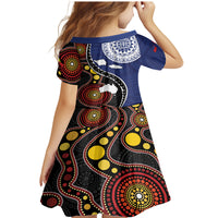 Samoa And Australia Together Family Matching Mermaid Dress and Hawaiian Shirt Aboriginal Mix Polynesian LT05 - Polynesian Pride