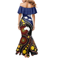 Samoa And Australia Together Family Matching Mermaid Dress and Hawaiian Shirt Aboriginal Mix Polynesian LT05 - Polynesian Pride