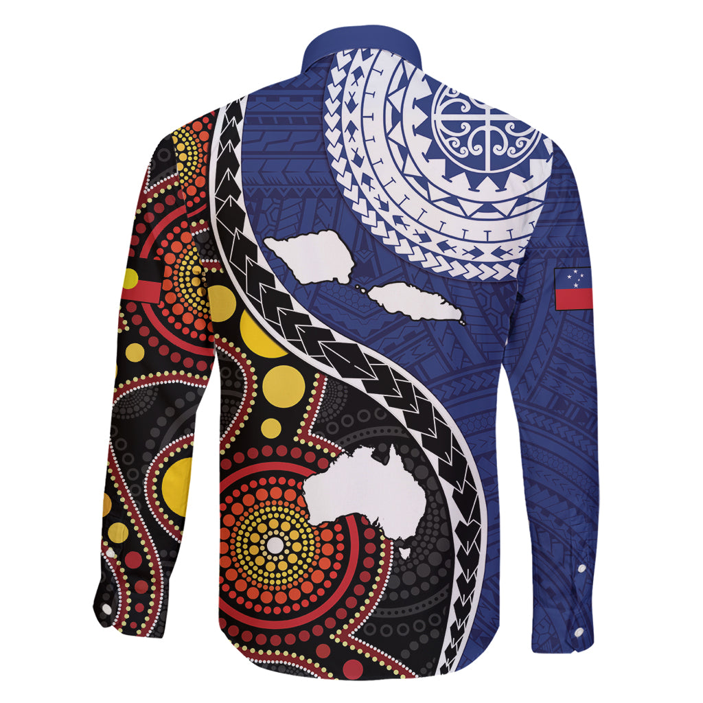 Samoa And Australia Together Family Matching Off Shoulder Maxi Dress and Hawaiian Shirt Aboriginal Mix Polynesian LT05 - Polynesian Pride