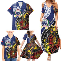 Samoa And Australia Together Family Matching Summer Maxi Dress and Hawaiian Shirt Aboriginal Mix Polynesian LT05 - Polynesian Pride