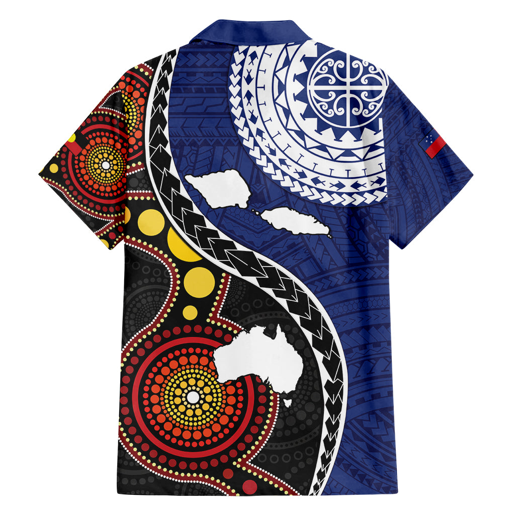 Samoa And Australia Together Family Matching Tank Maxi Dress and Hawaiian Shirt Aboriginal Mix Polynesian LT05 - Polynesian Pride