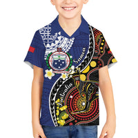 Samoa And Australia Together Hawaiian Shirt Aboriginal Mix Polynesian