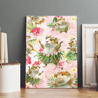 Hawaii Guinea Hula Pig Canvas Wall Art Funny Tropical Style