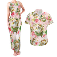 Hawaii Guinea Hula Pig Couples Matching Tank Maxi Dress and Hawaiian Shirt Funny Tropical Style LT05 Pink - Polynesian Pride