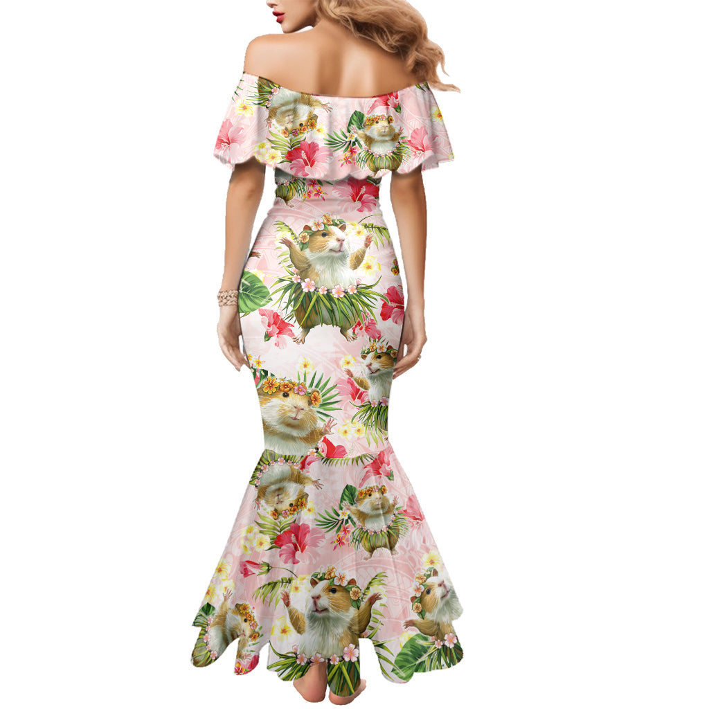 Hawaii Guinea Hula Pig Family Matching Mermaid Dress and Hawaiian Shirt Funny Tropical Style LT05 - Polynesian Pride