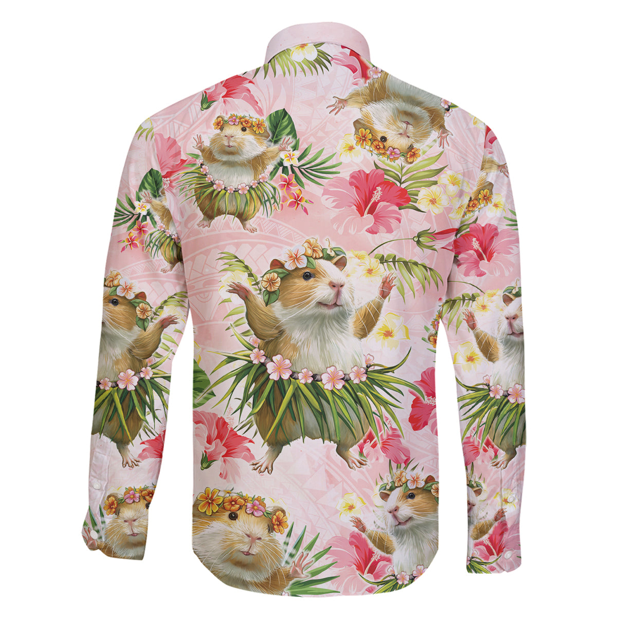 Hawaii Guinea Hula Pig Family Matching Off The Shoulder Long Sleeve Dress and Hawaiian Shirt Funny Tropical Style LT05 - Polynesian Pride