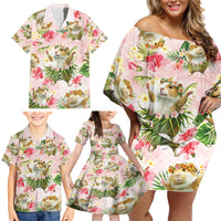 Hawaii Guinea Hula Pig Family Matching Off Shoulder Short Dress and Hawaiian Shirt Funny Tropical Style LT05 - Polynesian Pride