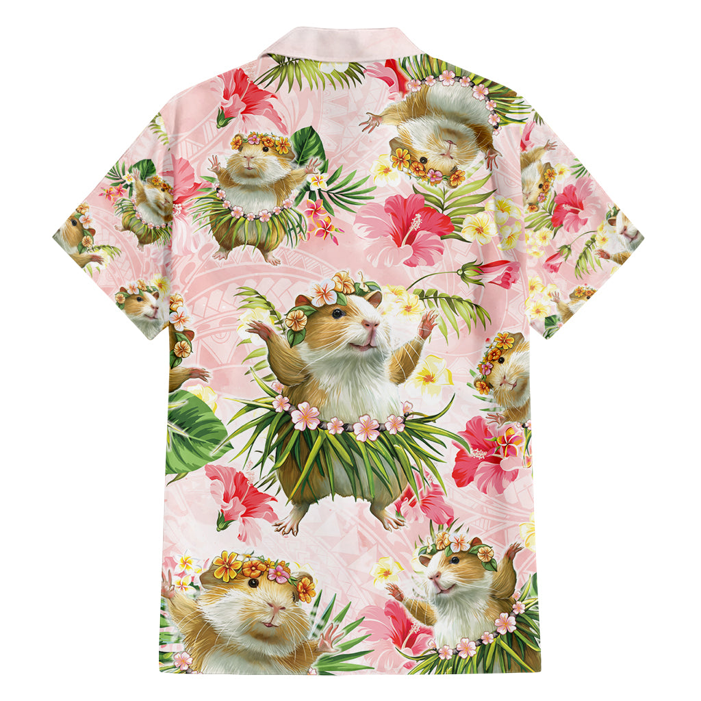 Hawaii Guinea Hula Pig Family Matching Off Shoulder Short Dress and Hawaiian Shirt Funny Tropical Style LT05 - Polynesian Pride