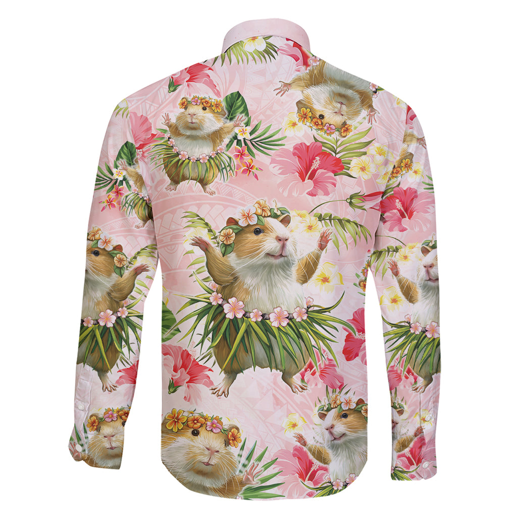 Hawaii Guinea Hula Pig Family Matching Short Sleeve Bodycon Dress and Hawaiian Shirt Funny Tropical Style LT05 - Polynesian Pride