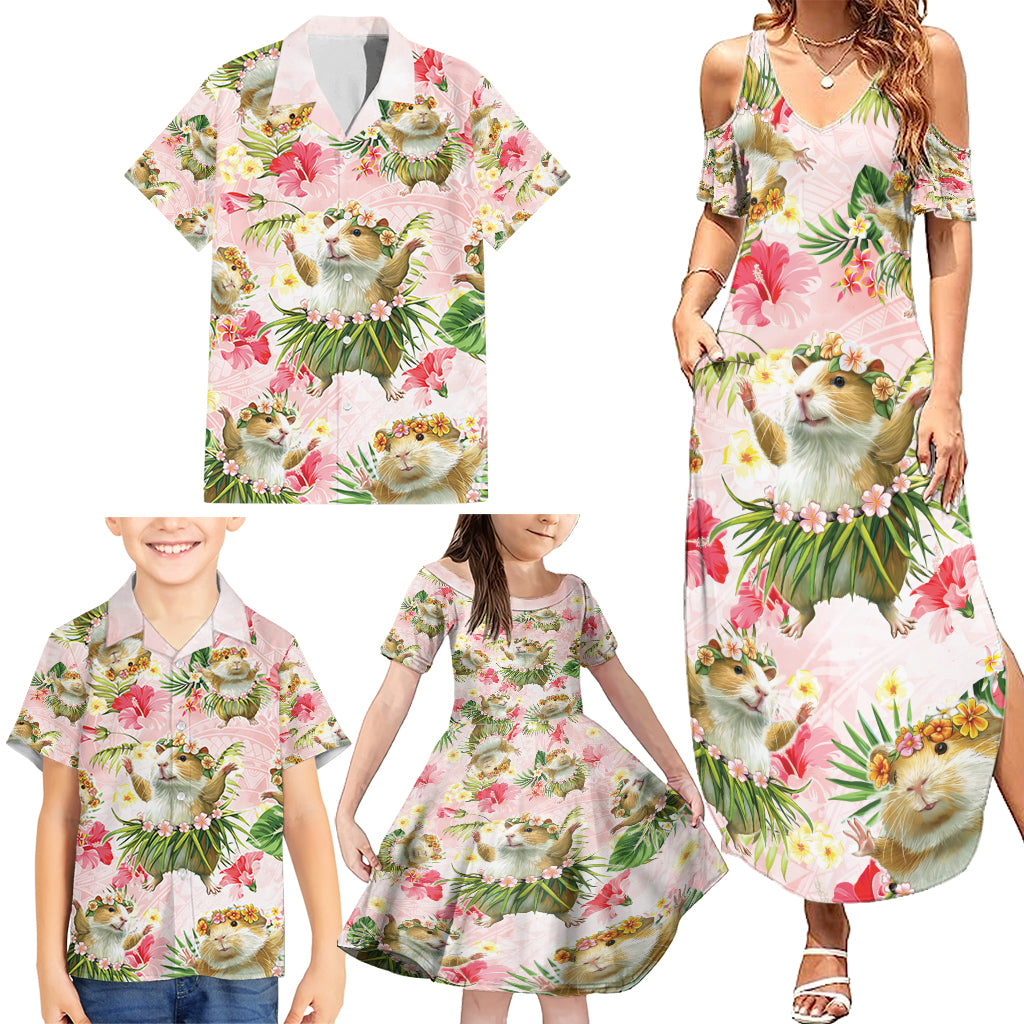 Hawaii Guinea Hula Pig Family Matching Summer Maxi Dress and Hawaiian Shirt Funny Tropical Style LT05 - Polynesian Pride