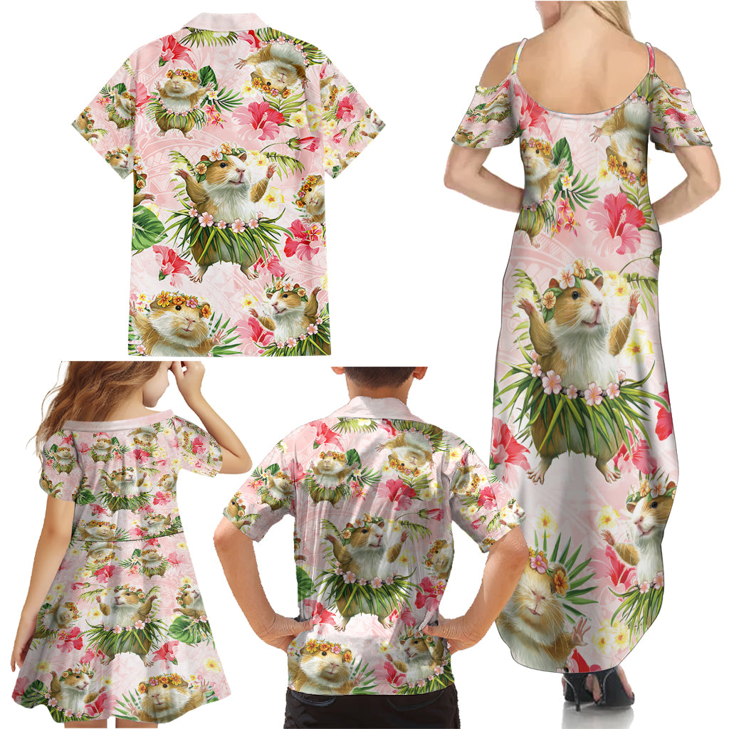 Hawaii Guinea Hula Pig Family Matching Summer Maxi Dress and Hawaiian Shirt Funny Tropical Style LT05 - Polynesian Pride