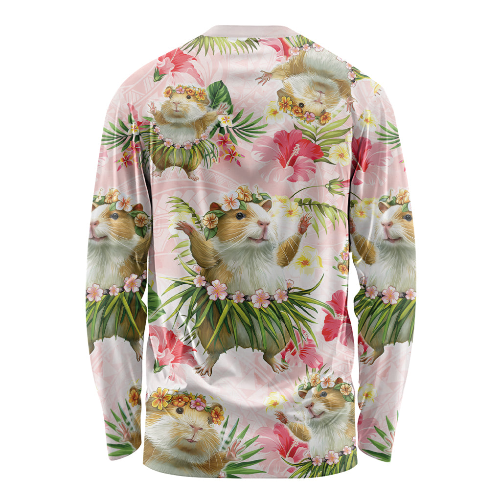 Hawaii Guinea Hula Pig Long Sleeve Shirt Funny Tropical Style LT05 - Polynesian Pride