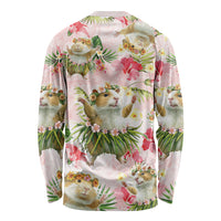 Hawaii Guinea Hula Pig Long Sleeve Shirt Funny Tropical Style LT05 - Polynesian Pride