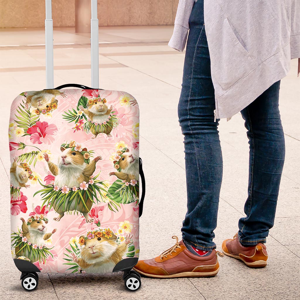 Hawaii Guinea Hula Pig Luggage Cover Funny Tropical Style LT05 Pink - Polynesian Pride