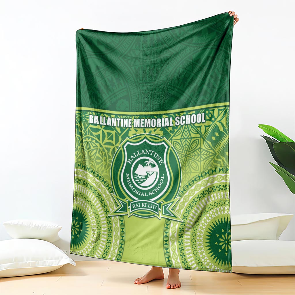 Ballantine Memorial School Blanket With Fijian Tapa Pattern LT05 - Polynesian Pride