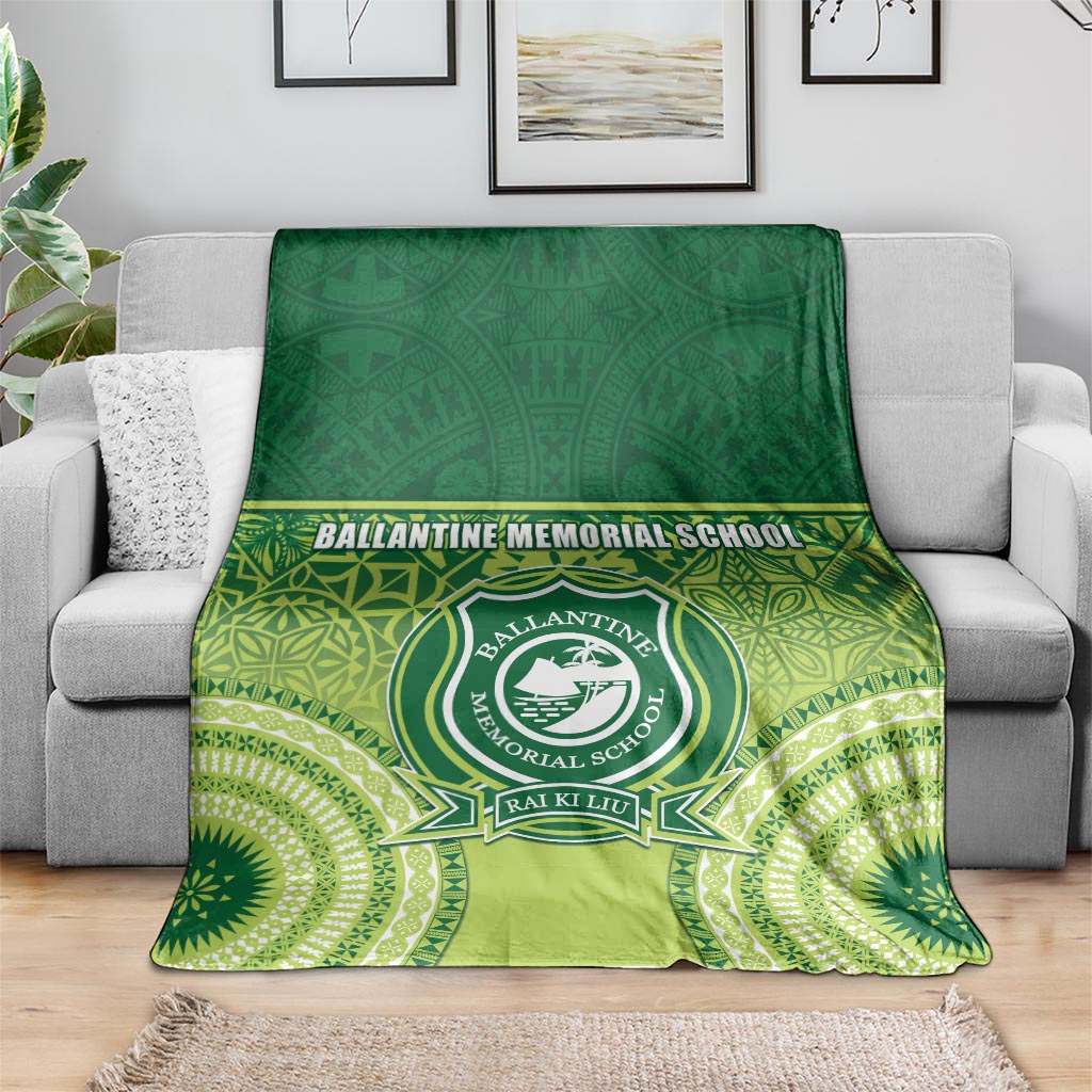 Ballantine Memorial School Blanket With Fijian Tapa Pattern LT05 - Polynesian Pride