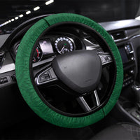 Ballantine Memorial School Steering Wheel Cover With Fijian Tapa Pattern LT05 Universal Fit Green - Polynesian Pride
