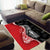 New Zealand Aotearoa Area Rug Kiwi Fern Maori Pattern Red Version