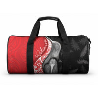 New Zealand Aotearoa Duffle Bag Kiwi Fern Maori Pattern Red Version LT05 One size Red - Polynesian Pride