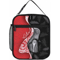 New Zealand Aotearoa Lunch Bag Kiwi Fern Maori Pattern Red Version LT05 10.2 × 8.3 × 4.3 inch Red - Polynesian Pride