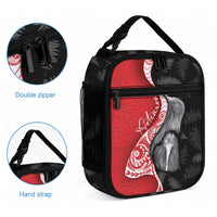 New Zealand Aotearoa Lunch Bag Kiwi Fern Maori Pattern Red Version LT05 - Polynesian Pride
