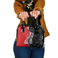 New Zealand Aotearoa Shoulder Handbag Kiwi Fern Maori Pattern Red Version LT05 One Size Red - Polynesian Pride