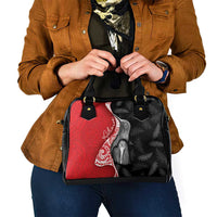 New Zealand Aotearoa Shoulder Handbag Kiwi Fern Maori Pattern Red Version LT05 - Polynesian Pride