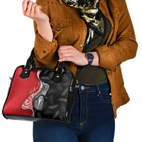 New Zealand Aotearoa Shoulder Handbag Kiwi Fern Maori Pattern Red Version LT05 - Polynesian Pride