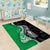 New Zealand Aotearoa Area Rug Kiwi Fern Maori Pattern Green Version