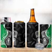 New Zealand Aotearoa 4 in 1 Can Cooler Tumbler Kiwi Fern Maori Pattern Green Version LT05 - Polynesian Pride