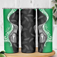 New Zealand Aotearoa Skinny Tumbler Kiwi Fern Maori Pattern Green Version LT05 - Polynesian Pride