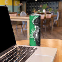 New Zealand Aotearoa Skinny Tumbler Kiwi Fern Maori Pattern Green Version LT05 - Polynesian Pride