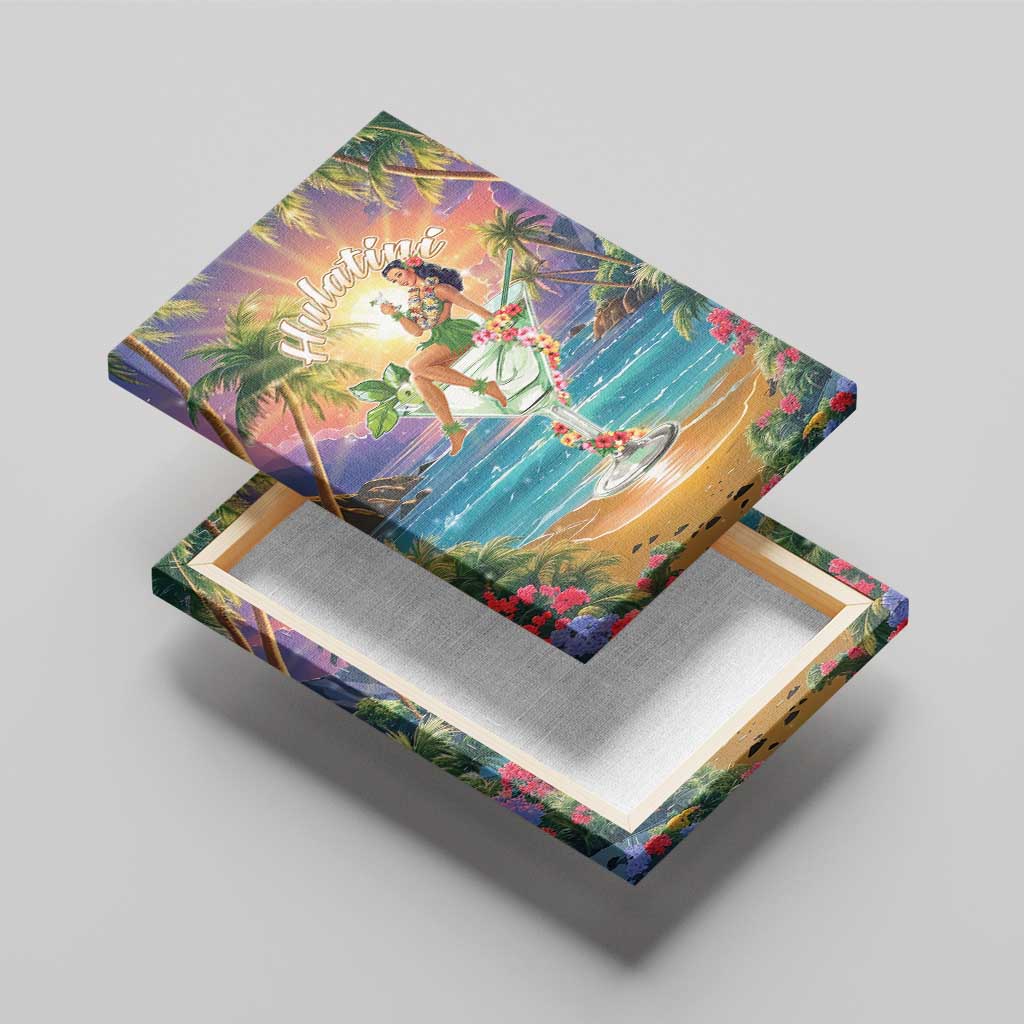 Aloha Hawaii Canvas Wall Art Hula Martini Tropical Vibes - Polynesian Pride
