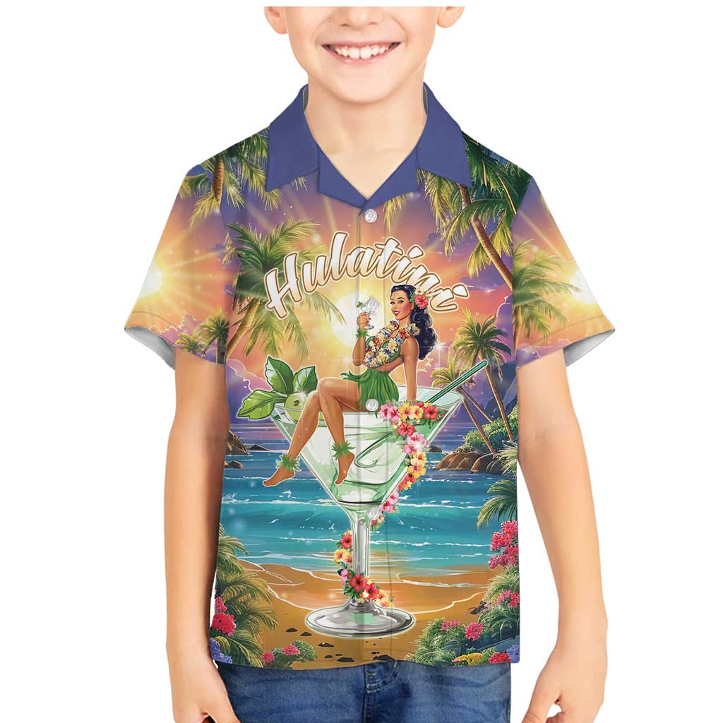 Aloha Hawaii Family Matching Mermaid Dress and Hawaiian Shirt Hula Martini Tropical Vibes LT05 Son's Shirt Colorful - Polynesian Pride