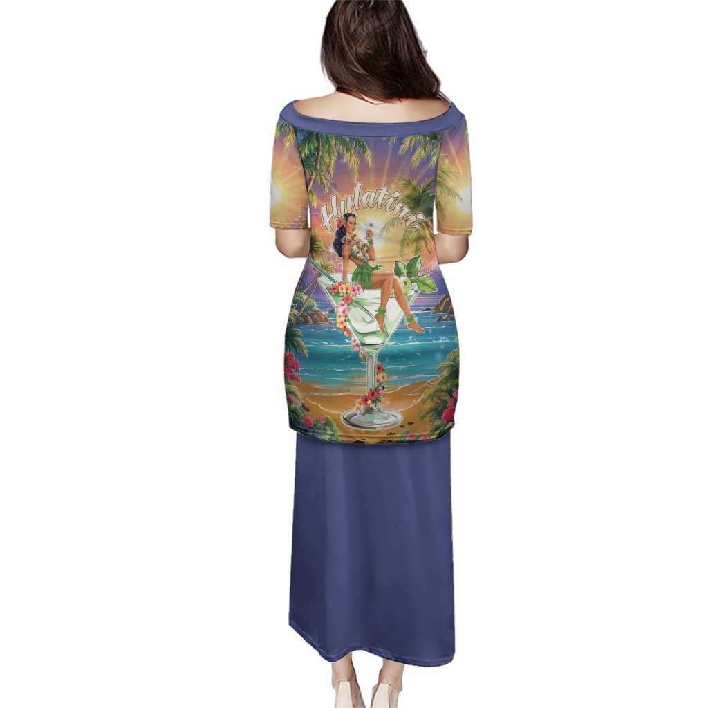 Aloha Hawaii Family Matching Puletasi and Hawaiian Shirt Hula Martini Tropical Vibes LT05 - Polynesian Pride