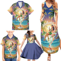Aloha Hawaii Family Matching Summer Maxi Dress and Hawaiian Shirt Hula Martini Tropical Vibes LT05 - Polynesian Pride